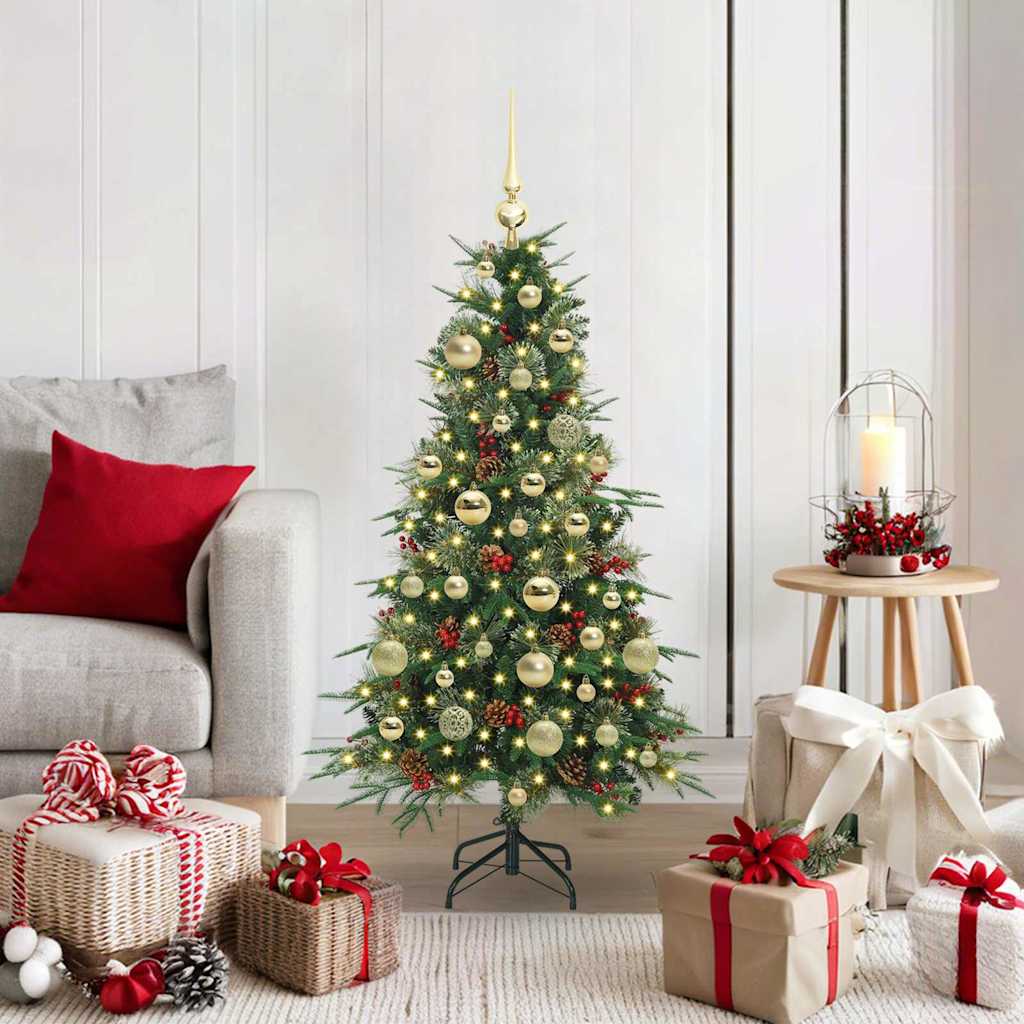 Artificial Hinged Christmas Tree Green 120 cm PE and PVC