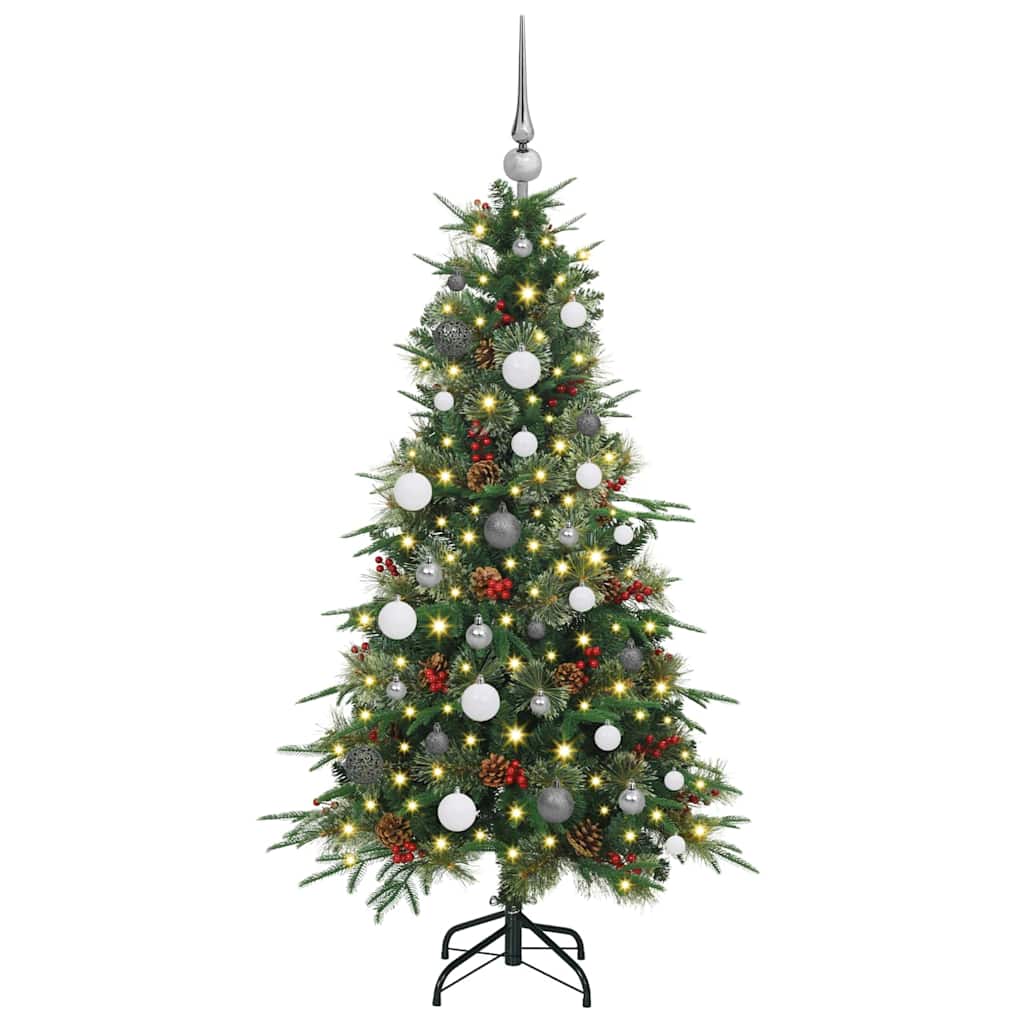 Artificial Hinged Christmas Tree Green 150 cm PE and PVC