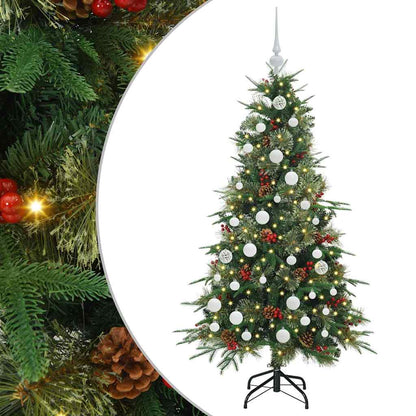 Artificial Hinged Christmas Tree Green 150 cm PE and PVC