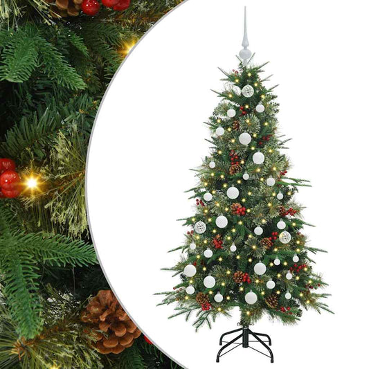 Artificial Hinged Christmas Tree Green 150 cm PE and PVC