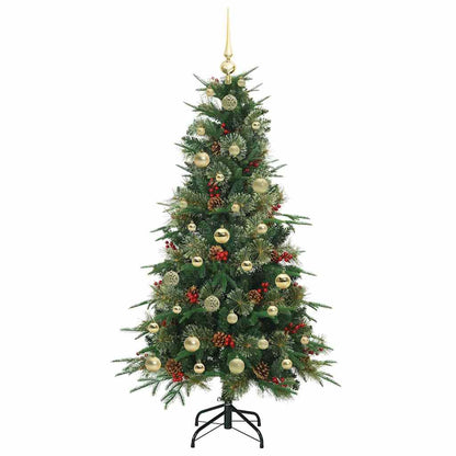 Artificial Hinged Christmas Tree Green 150 cm PE and PVC