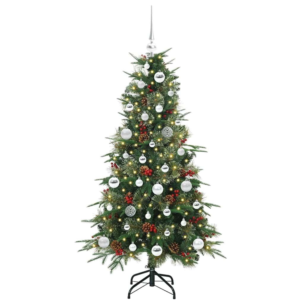Artificial Hinged Christmas Tree Green 150 cm PE and PVC