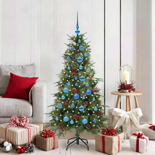 Artificial Hinged Christmas Tree Green 150 cm PE and PVC