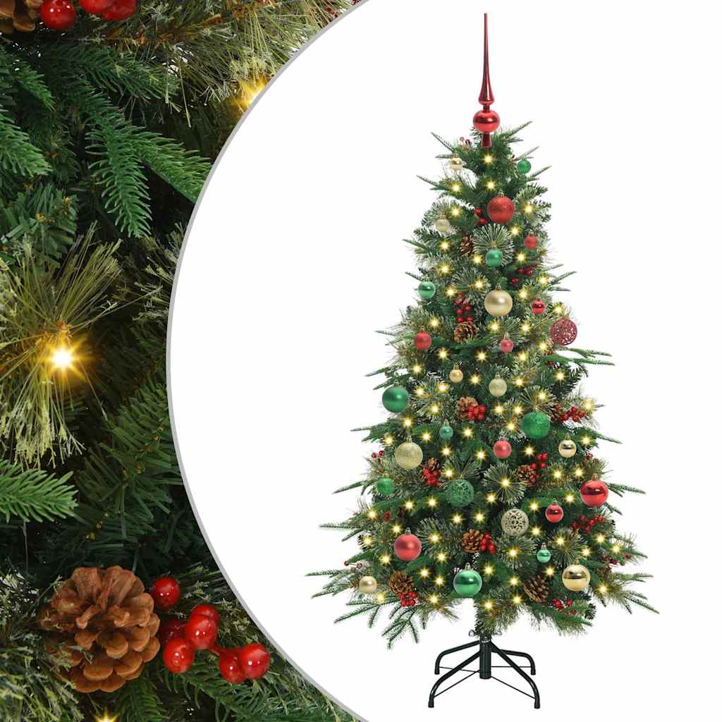 Artificial Hinged Christmas Tree Green 150 cm PE and PVC