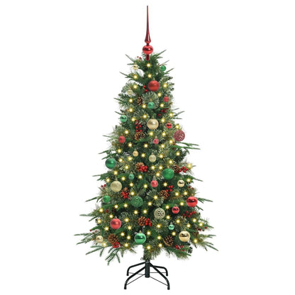 Artificial Hinged Christmas Tree Green 150 cm PE and PVC