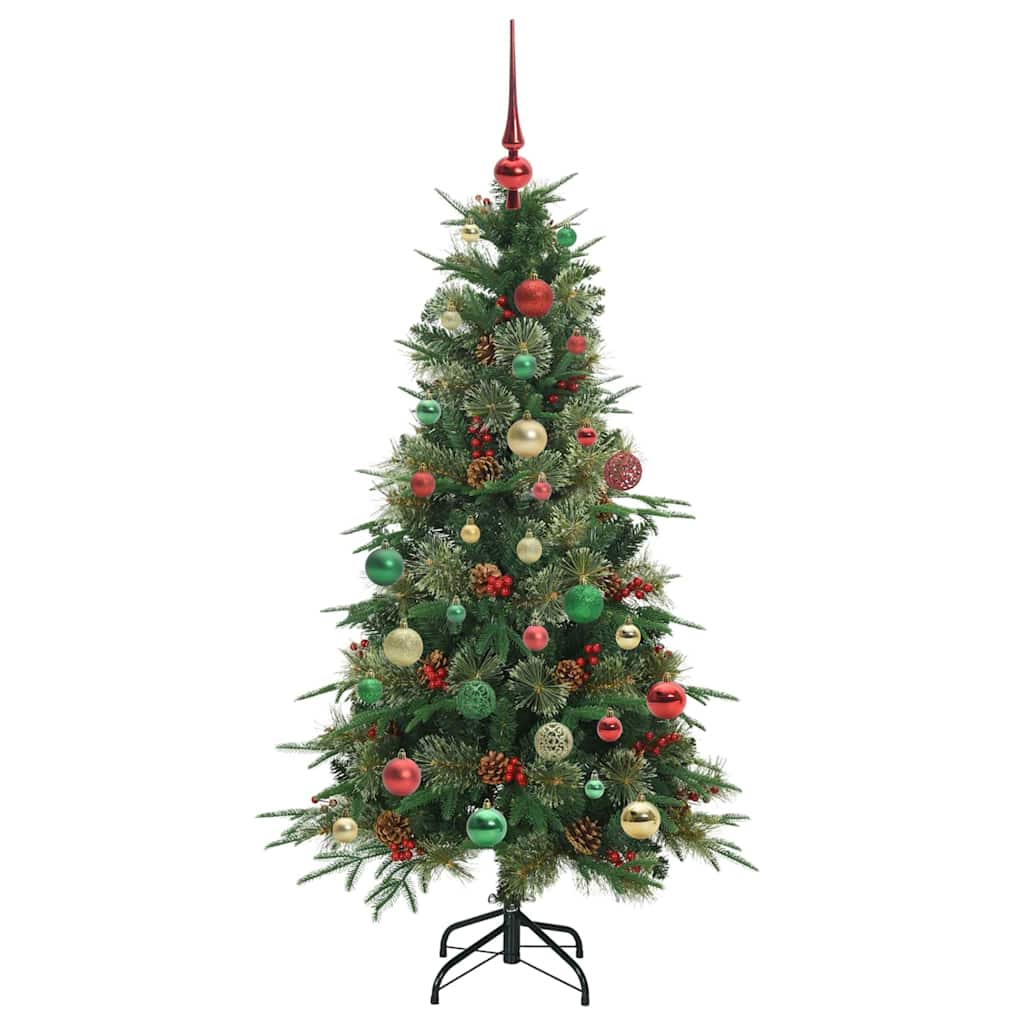Artificial Hinged Christmas Tree Green 150 cm PE and PVC
