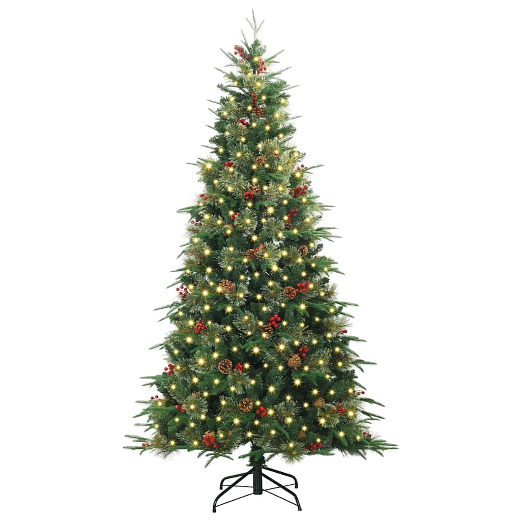 Artificial Hinged Christmas Tree Green 180 cm PE and PVC