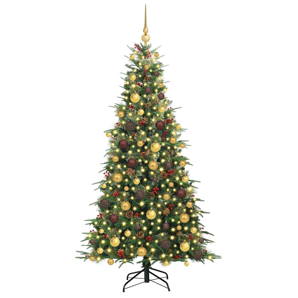 Artificial Hinged Christmas Tree Green 180 cm PE and PVC