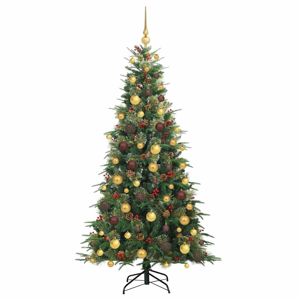 Artificial Hinged Christmas Tree Green 180 cm PE and PVC
