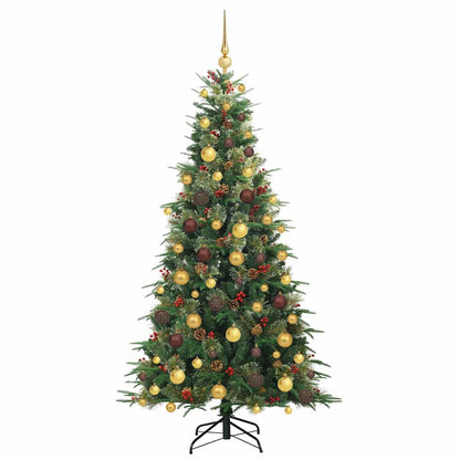 Artificial Hinged Christmas Tree Green 180 cm PE and PVC