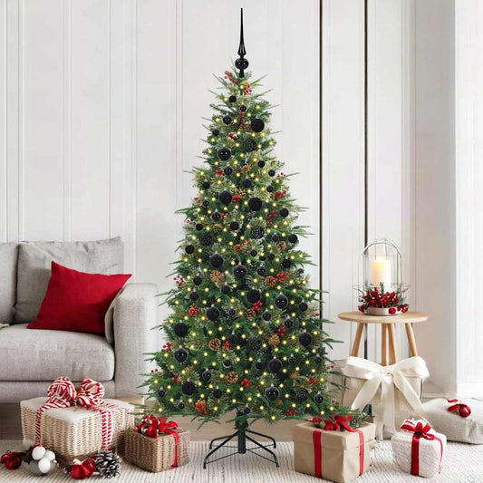 Artificial Hinged Christmas Tree Green 180 cm PE and PVC