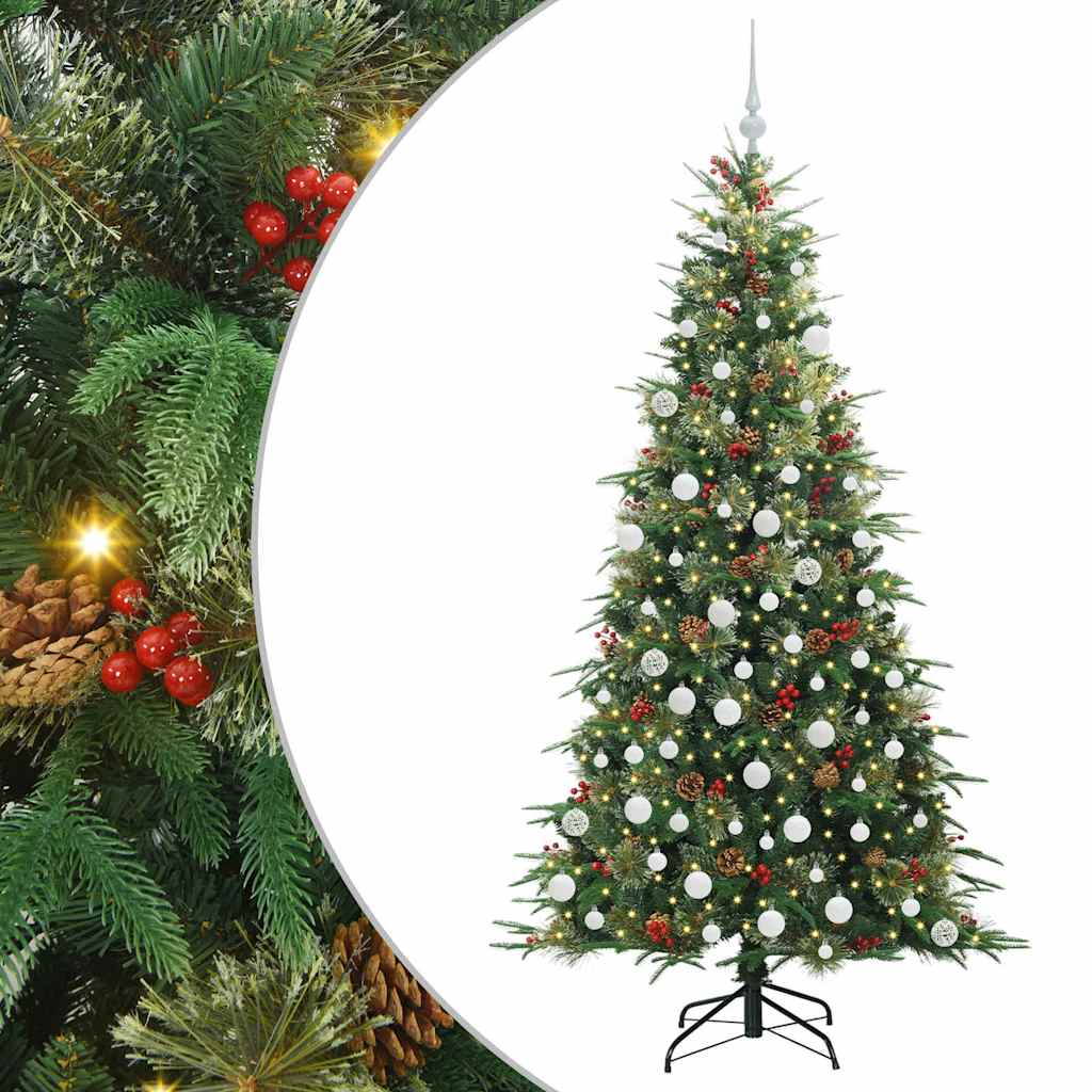 Artificial Hinged Christmas Tree Green 180 cm PE and PVC