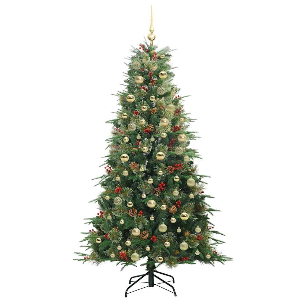 Artificial Hinged Christmas Tree Green 180 cm PE and PVC