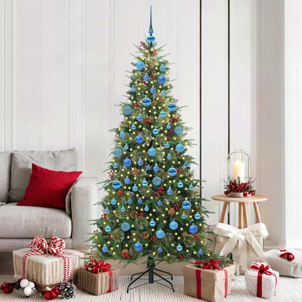 Artificial Hinged Christmas Tree Green 180 cm PE and PVC