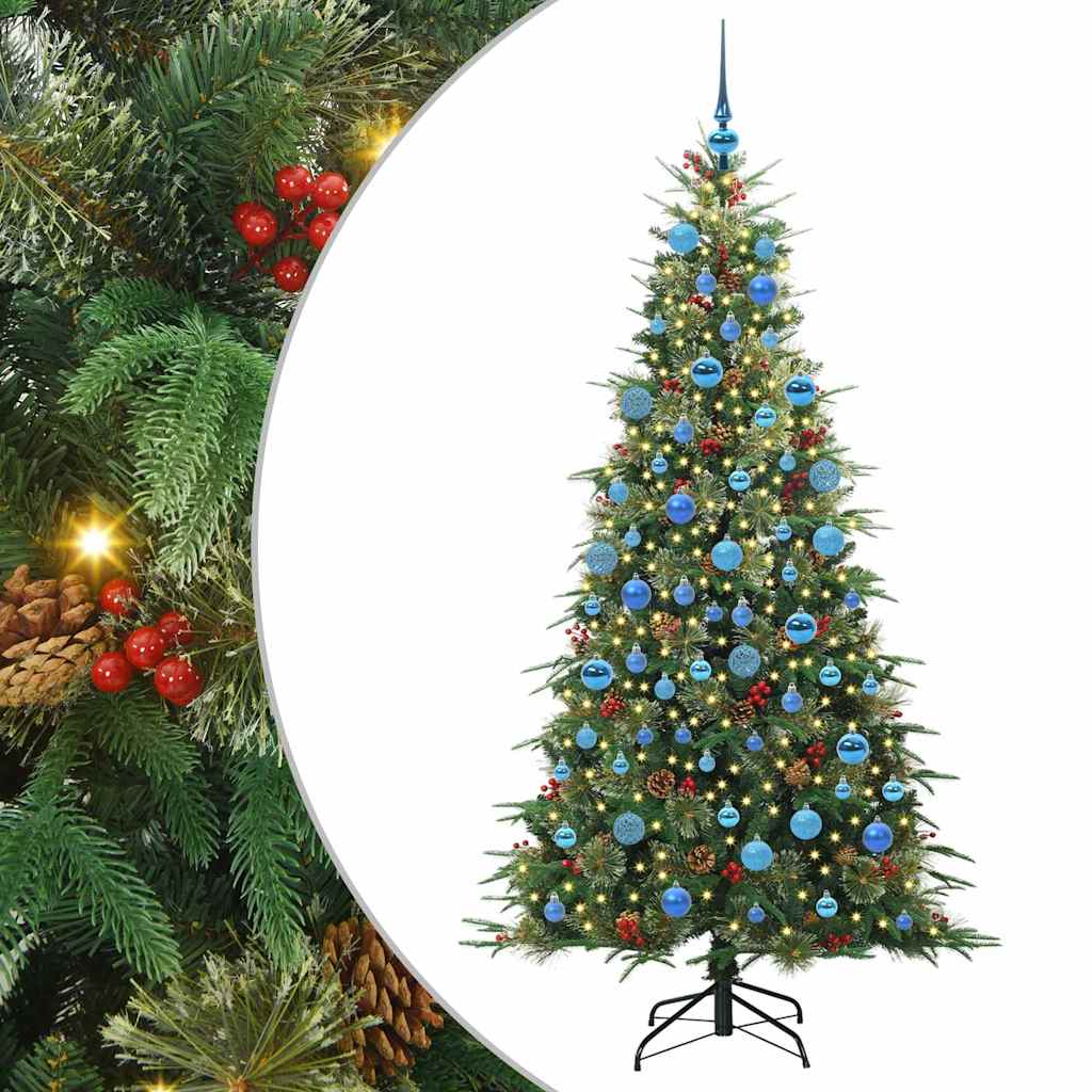 Artificial Hinged Christmas Tree Green 180 cm PE and PVC
