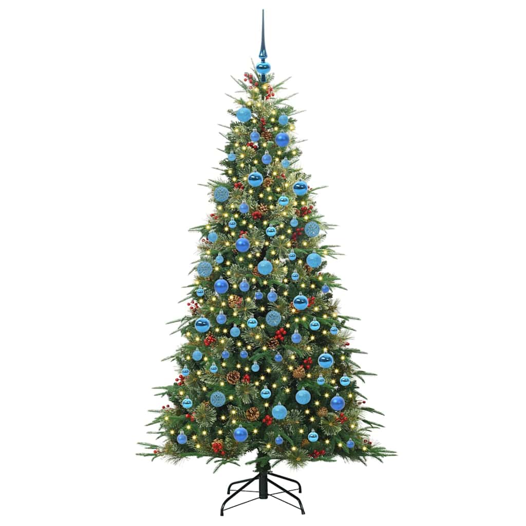 Artificial Hinged Christmas Tree Green 180 cm PE and PVC