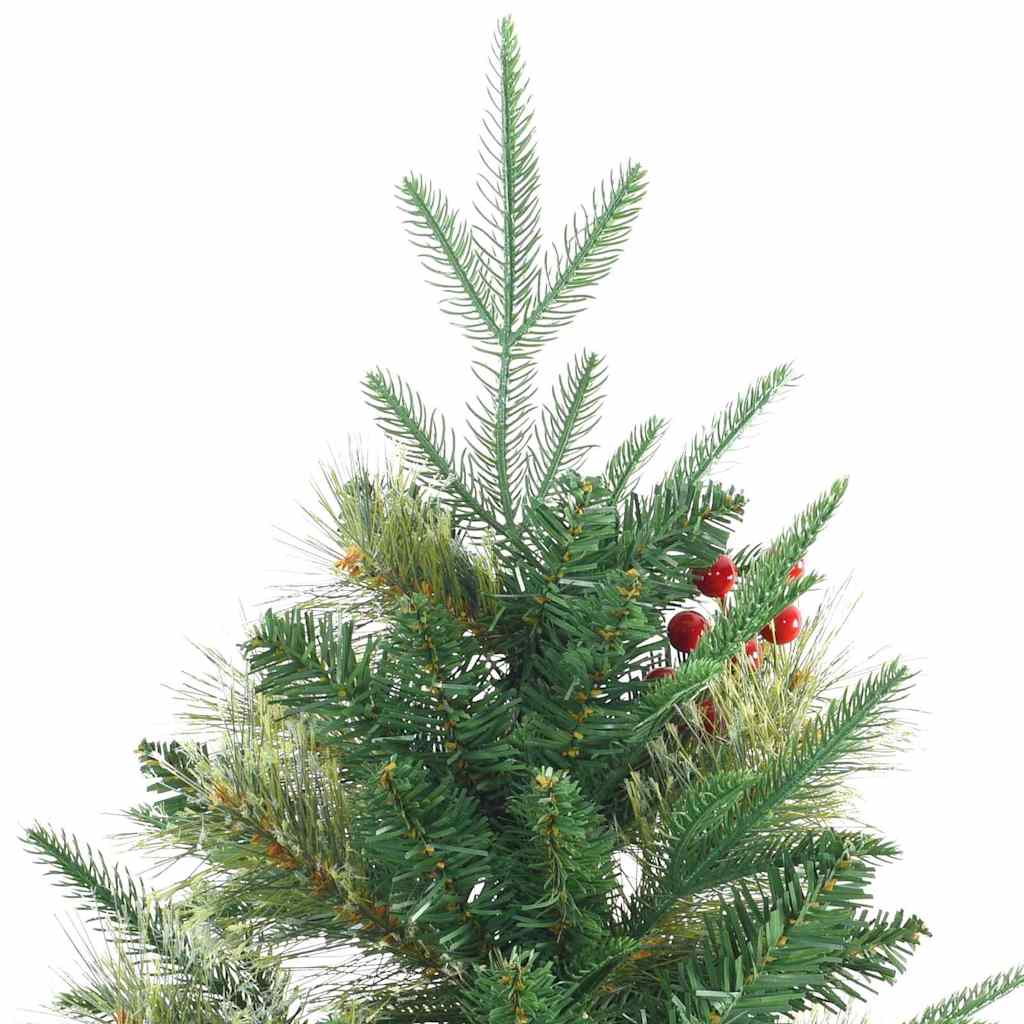 Artificial Hinged Christmas Tree Green 210 cm PE and PVC