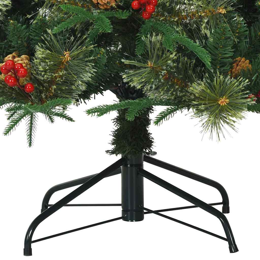 Artificial Hinged Christmas Tree Green 210 cm PE and PVC