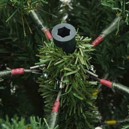 Artificial Hinged Christmas Tree Green 210 cm PE and PVC
