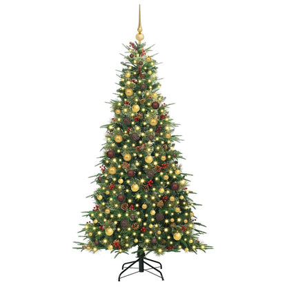 Artificial Hinged Christmas Tree Green 210 cm PE and PVC