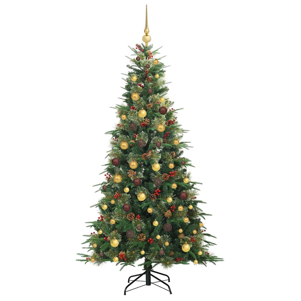 Artificial Hinged Christmas Tree Green 210 cm PE and PVC