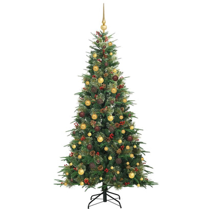 Artificial Hinged Christmas Tree Green 210 cm PE and PVC