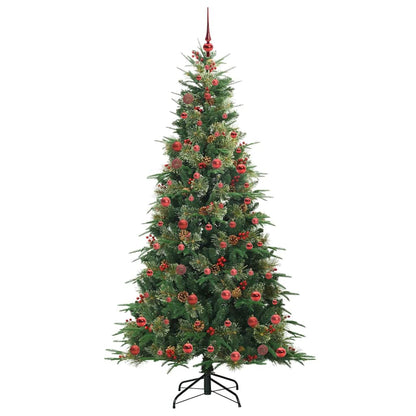Artificial Hinged Christmas Tree Green 210 cm PE and PVC