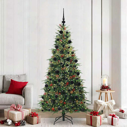 Artificial Hinged Christmas Tree Green 210 cm PE and PVC