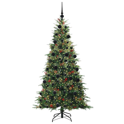 Artificial Hinged Christmas Tree Green 210 cm PE and PVC