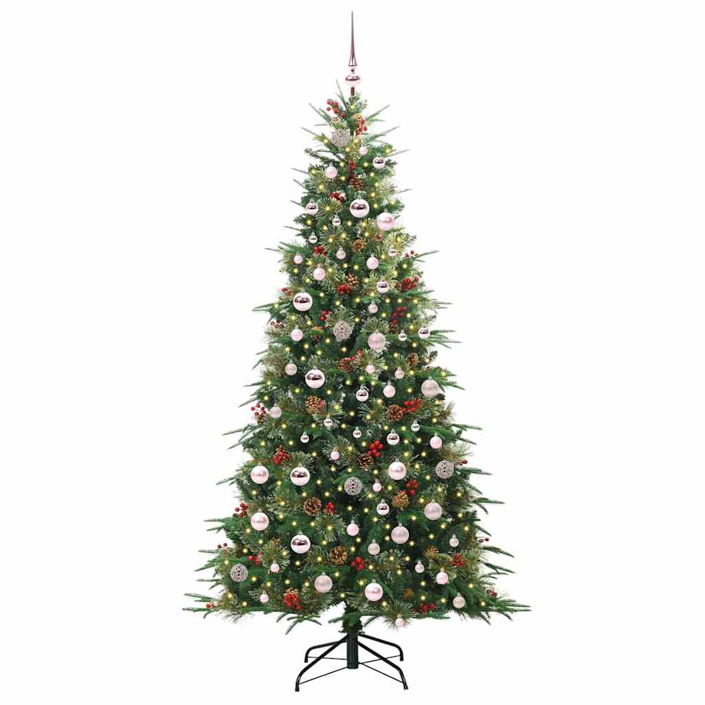 Artificial Hinged Christmas Tree Green 210 cm PE and PVC