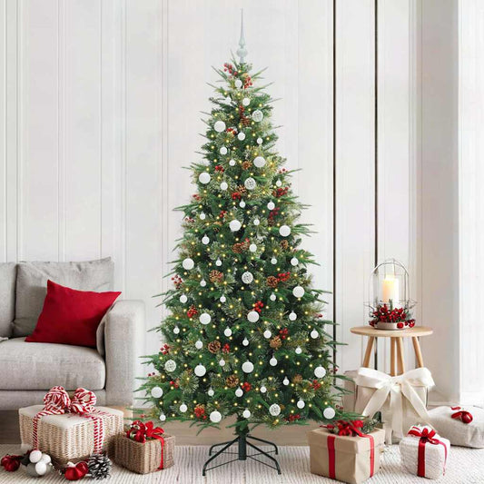 Artificial Hinged Christmas Tree Green 210 cm PE and PVC