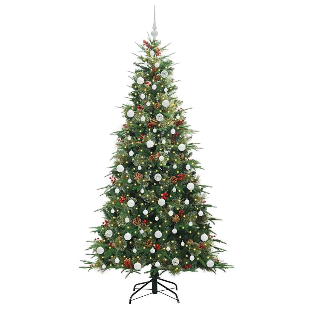 Artificial Hinged Christmas Tree Green 210 cm PE and PVC