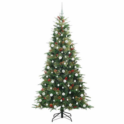 Artificial Hinged Christmas Tree Green 210 cm PE and PVC