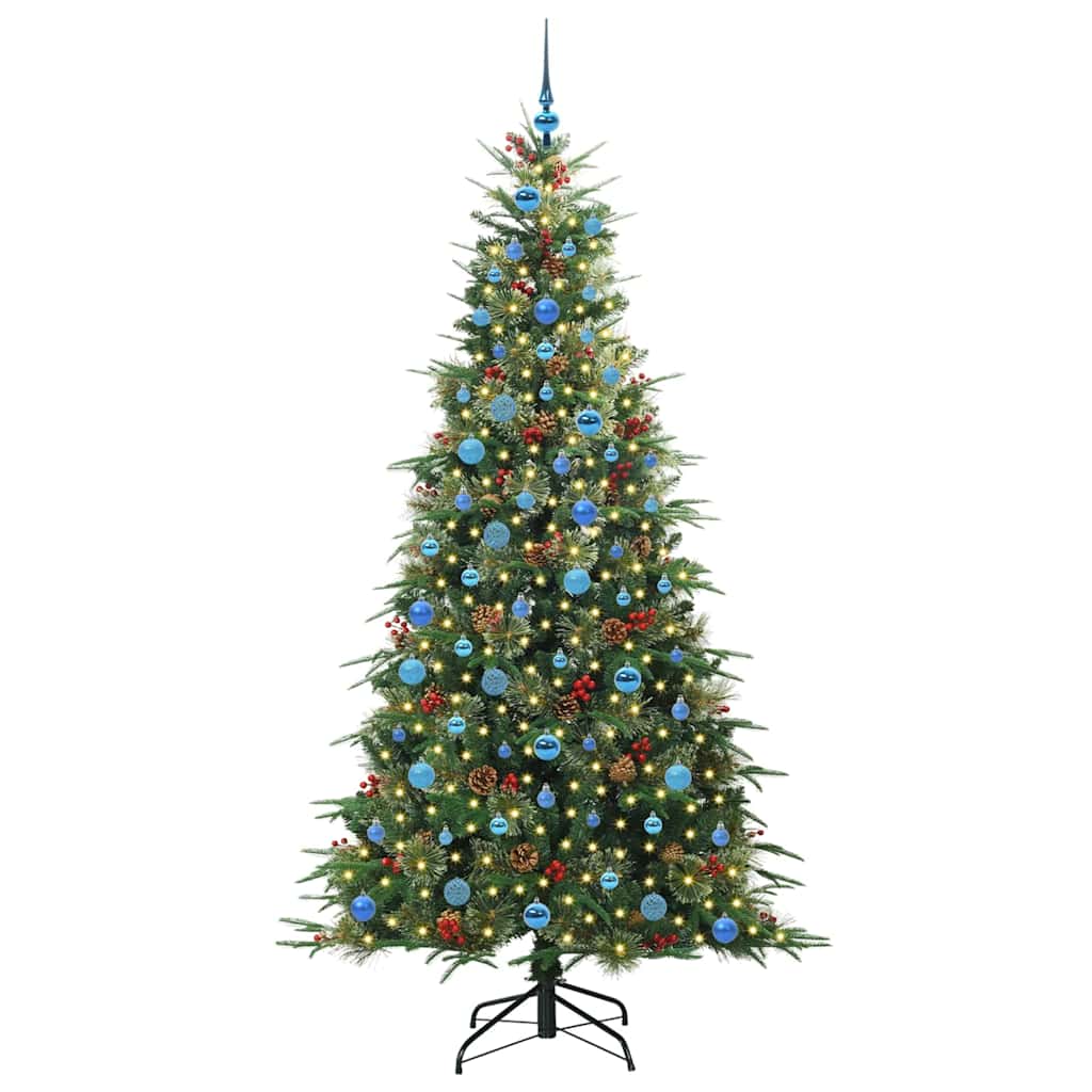 Artificial Hinged Christmas Tree Green 210 cm PE and PVC