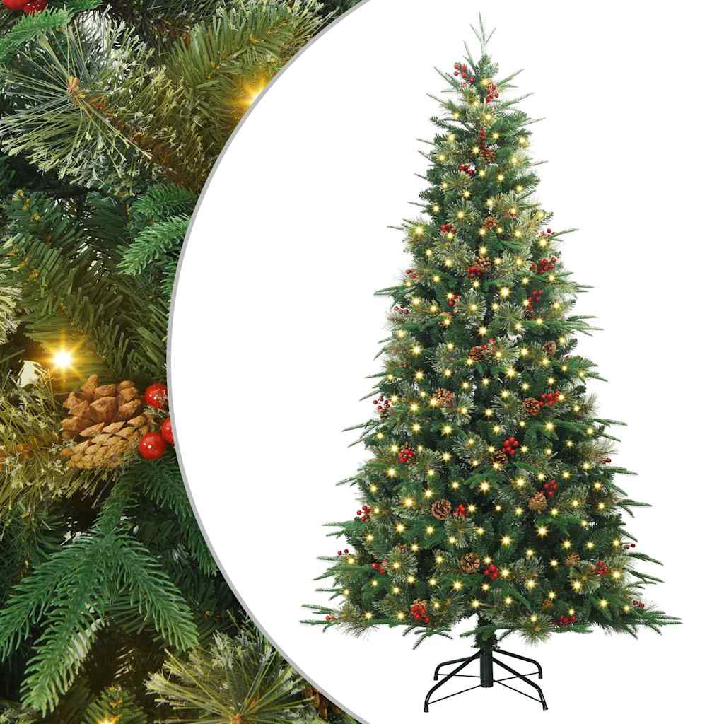 Artificial Hinged Christmas Tree Green 240 cm PE and PVC