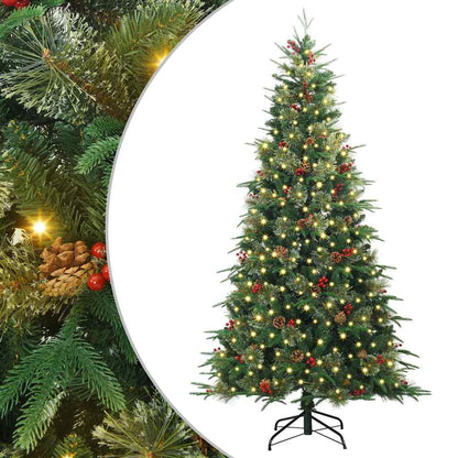 Artificial Hinged Christmas Tree Green 240 cm PE and PVC