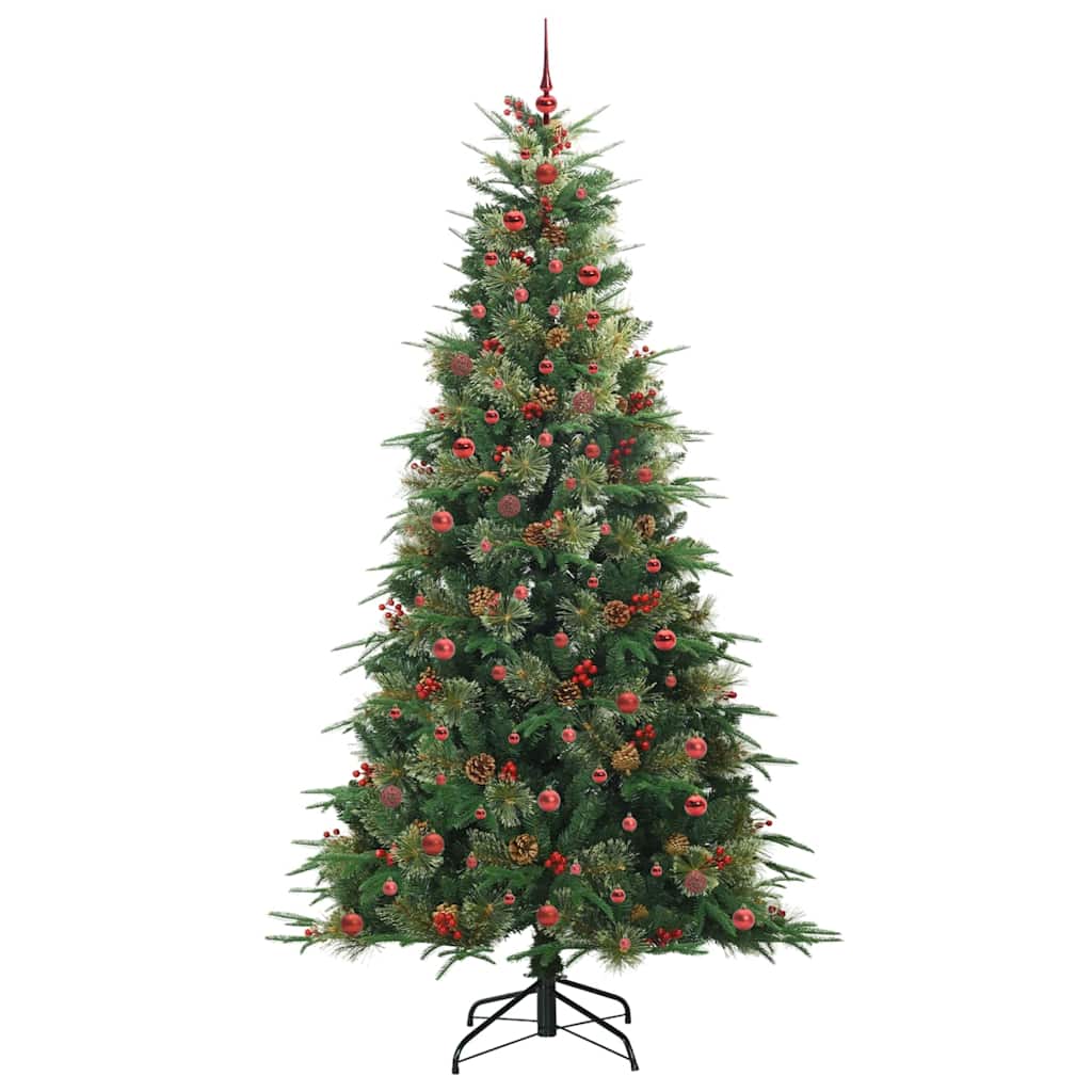 Artificial Hinged Christmas Tree Green 240 cm PE and PVC