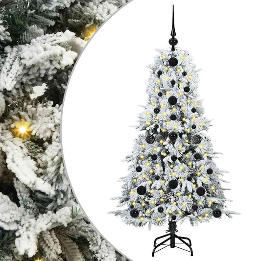Artificial Hinged Christmas Tree White 120 cm PE and PVC