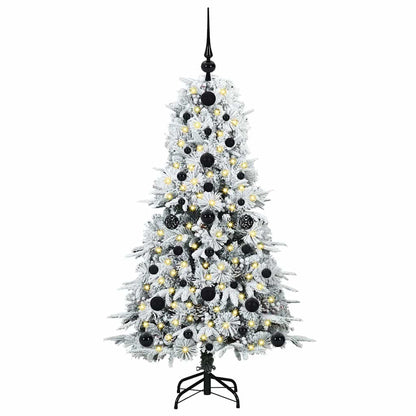 Artificial Hinged Christmas Tree White 120 cm PE and PVC