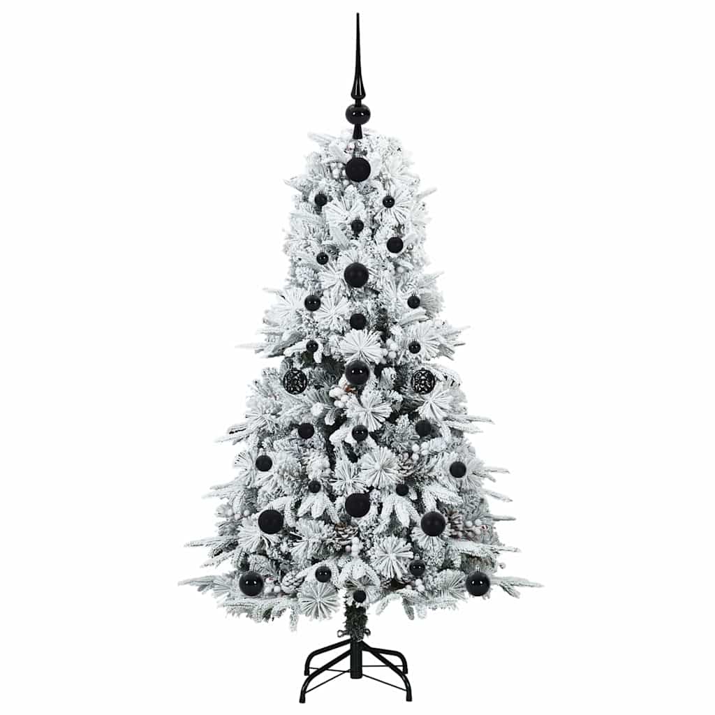 Artificial Hinged Christmas Tree White 120 cm PE and PVC