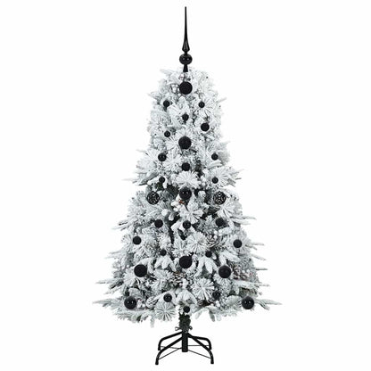 Artificial Hinged Christmas Tree White 120 cm PE and PVC