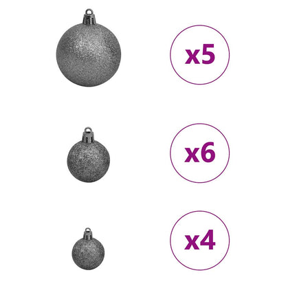 Artificial Hinged Christmas Tree White 150 cm PE and PVC