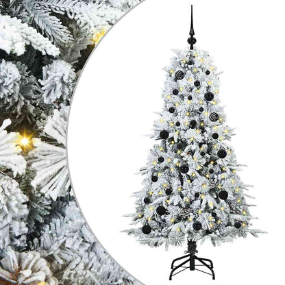 Artificial Hinged Christmas Tree White 150 cm PE and PVC
