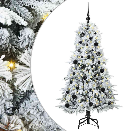 Artificial Hinged Christmas Tree White 150 cm PE and PVC