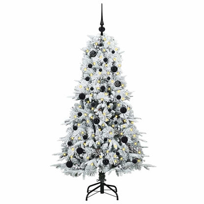 Artificial Hinged Christmas Tree White 150 cm PE and PVC