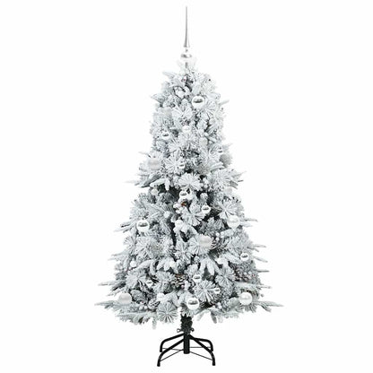 Artificial Hinged Christmas Tree White 150 cm PE and PVC