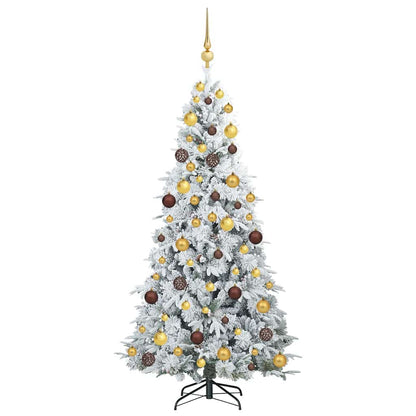 Artificial Hinged Christmas Tree White 180 cm PE and PVC