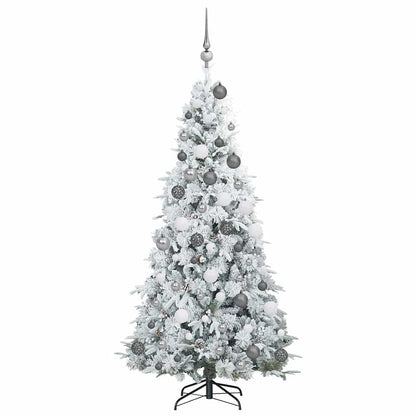 Artificial Hinged Christmas Tree White 180 cm PE and PVC