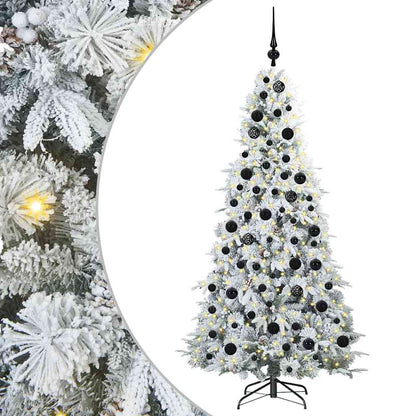 Artificial Hinged Christmas Tree White 180 cm PE and PVC
