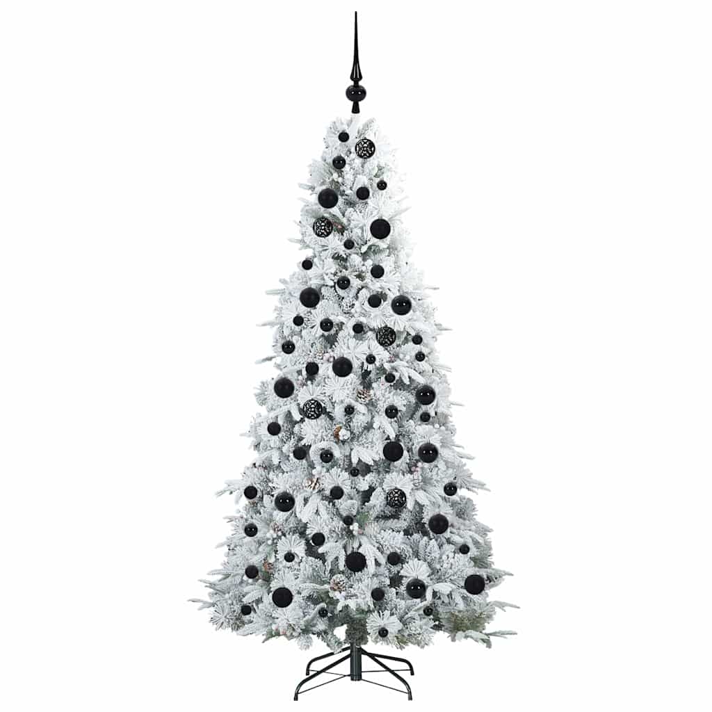 Artificial Hinged Christmas Tree White 180 cm PE and PVC
